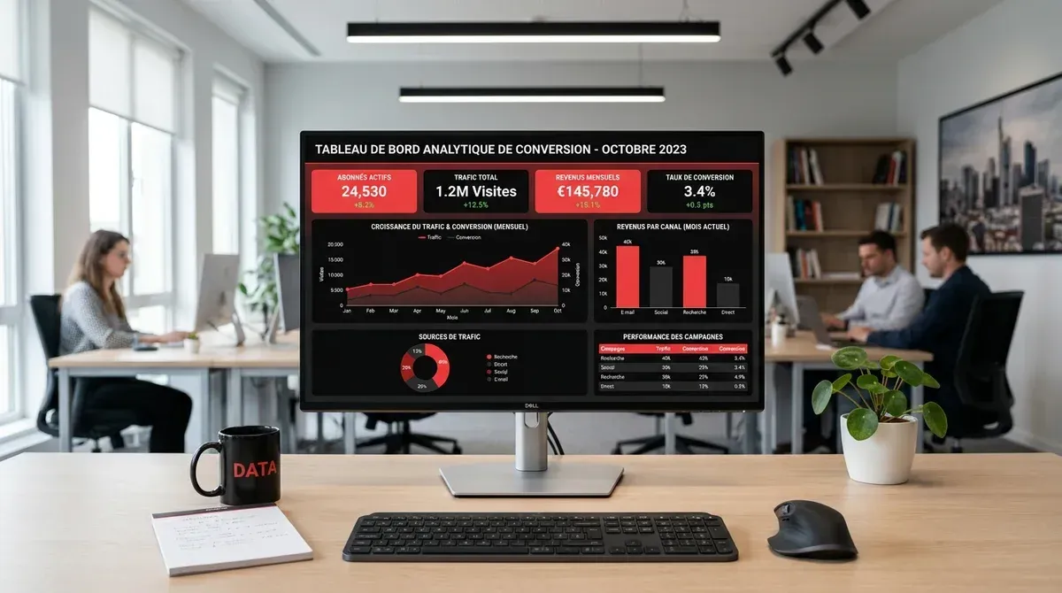 Dashboard statistiques conversion
