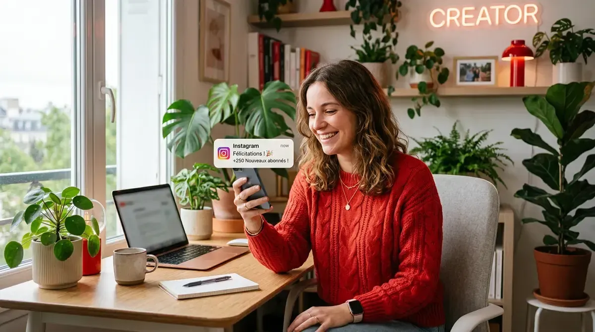 Creadora satisfecha con sus nuevos suscriptores