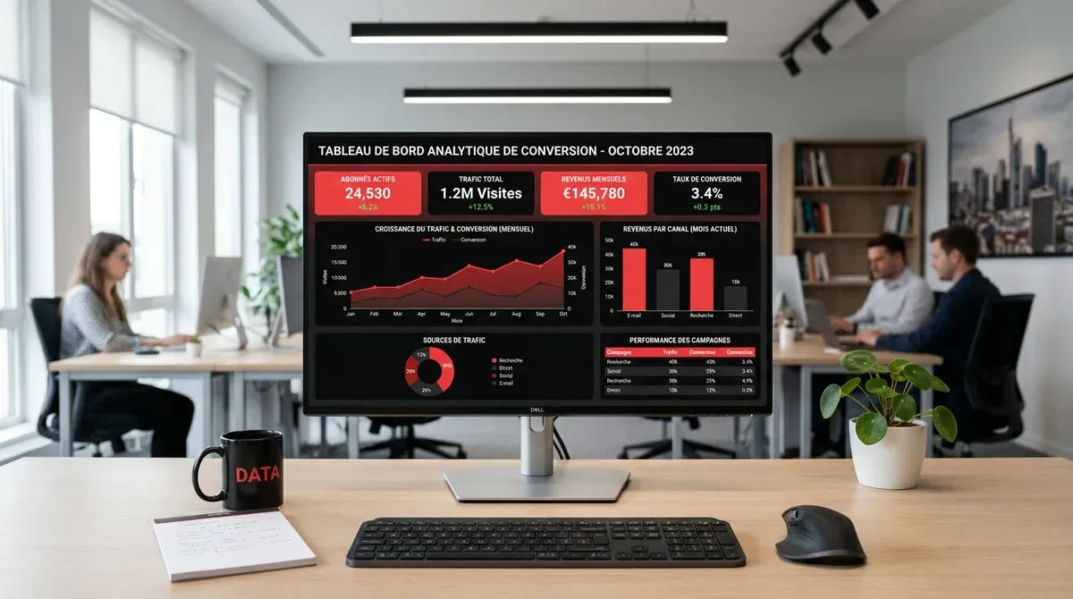 Dashboard statistiques conversion