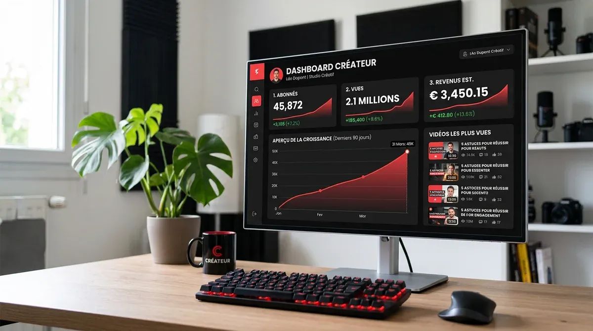 Dashboard statistiques abonnés